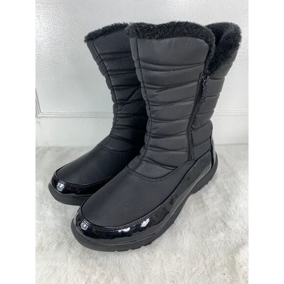 Totes Women's Black Waterproof Winter Boots Size 10 - Picture 1 of 8